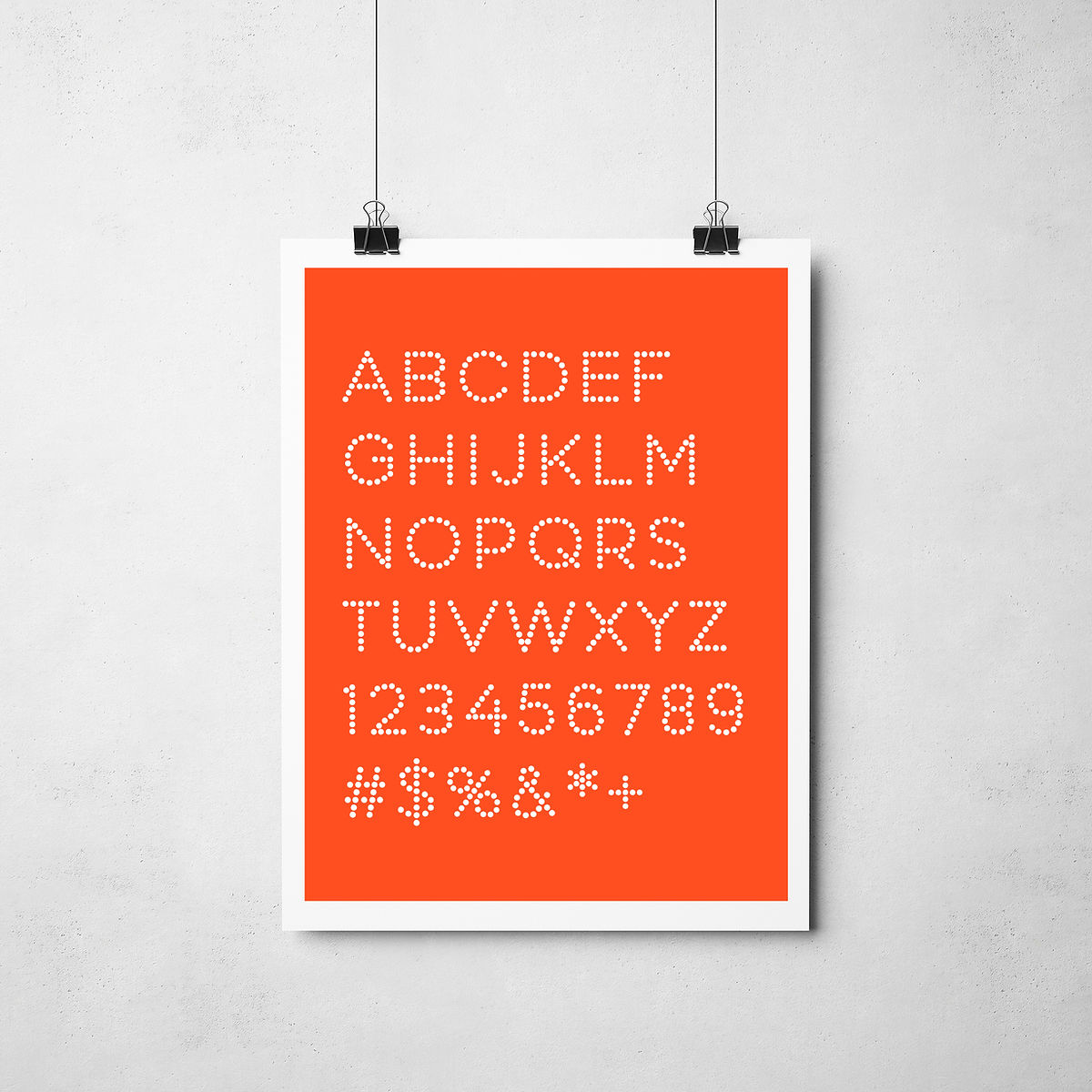 affiche avec des lettres et chiffres
