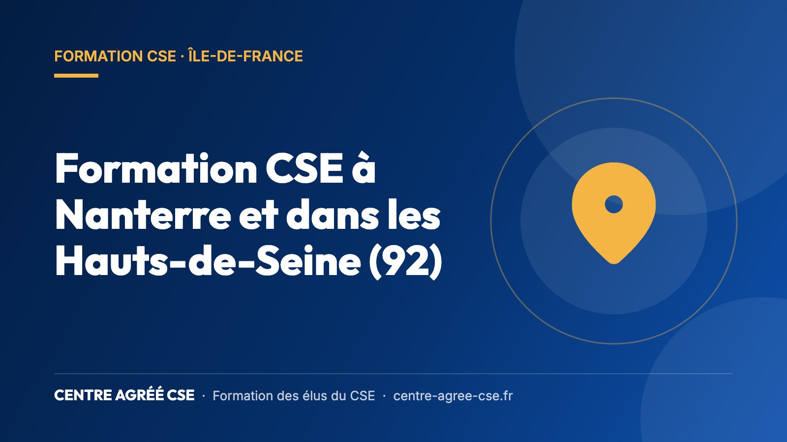 Formation CSE à Nanterre et dans les Hauts-de-Seine — Centre Agréé CSE